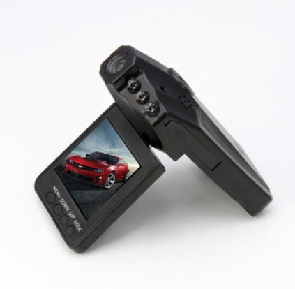 HD Night Vision Car Dash Camera H198 with rotating LCD screen and infrared LED lights