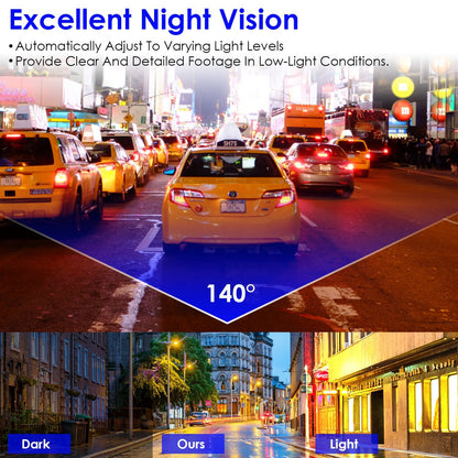 Motify 2K Smart Dash Cam with WiFi & Night Vision | 140° Wide Angle | 32GB Card Included