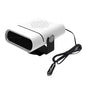12V white portable car heater and defogger device with adjustable stand and cigarette-lighter plug