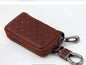 Car Key Case Genuine Leather | Woven Men’s Key Holder with Zipper