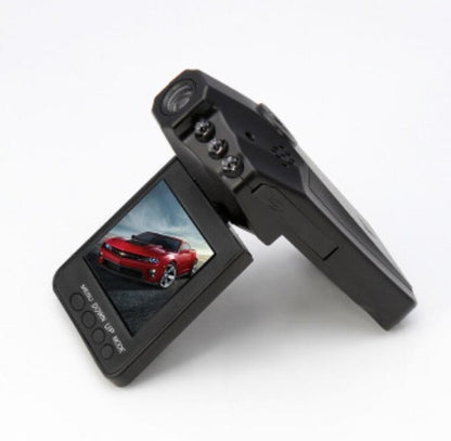 HD Night Vision Car Dash Camera H198 with rotating LCD screen and infrared LED lights