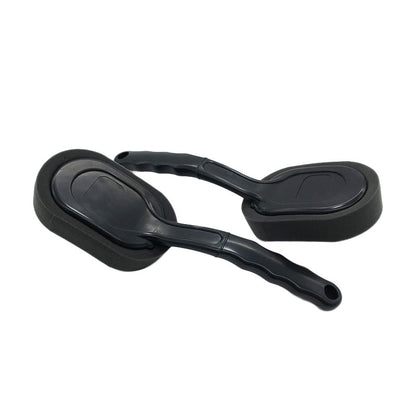 Long-handle car tire waxing sponge brush for easy wheel cleaning and detailing