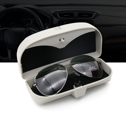 <img src="image_link_here" alt="Car Glasses Case with Sunglasses - Stylish and Durable Eyewear Storage, Ideal for Car Sun Visor and Small Items" />