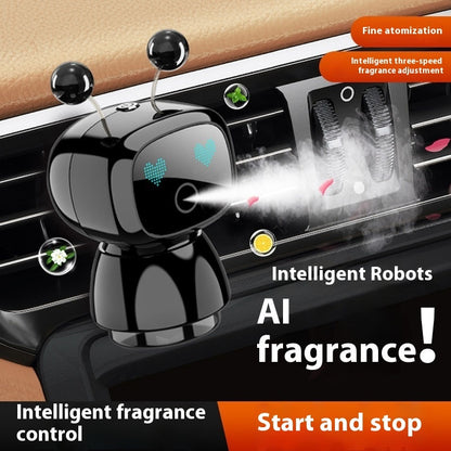 Car Robot Air Freshener – Intelligent Aromatherapy Diffuser for Car Vent | USB Rechargeable