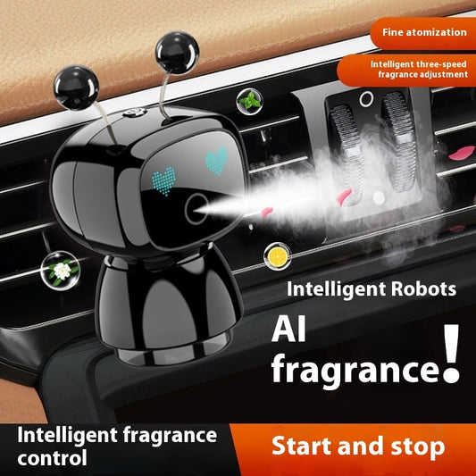 Car Robot Air Freshener – Intelligent Aromatherapy Diffuser for Car Vent | USB Rechargeable