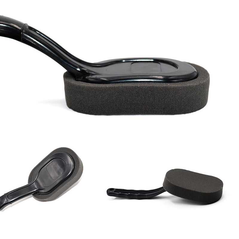 Car tire waxing long handle sponge brush — premium ergonomic applicator for wheel cleaning, detailing, and tire shine enhancement