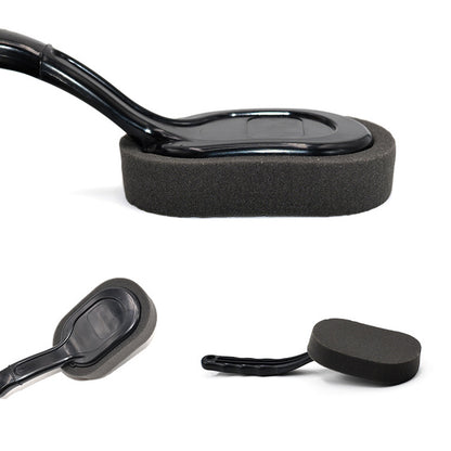 Car tire waxing long handle sponge brush — premium ergonomic applicator for wheel cleaning, detailing, and tire shine enhancement