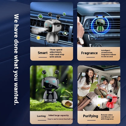 Car Robot Air Freshener – Intelligent Aromatherapy Diffuser for Car Vent | USB Rechargeable