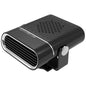 24V portable car heater and defogger device with black compact design and adjustable stand