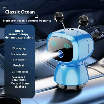 Car Robot Air Freshener – Intelligent Aromatherapy Diffuser for Car Vent | USB Rechargeable