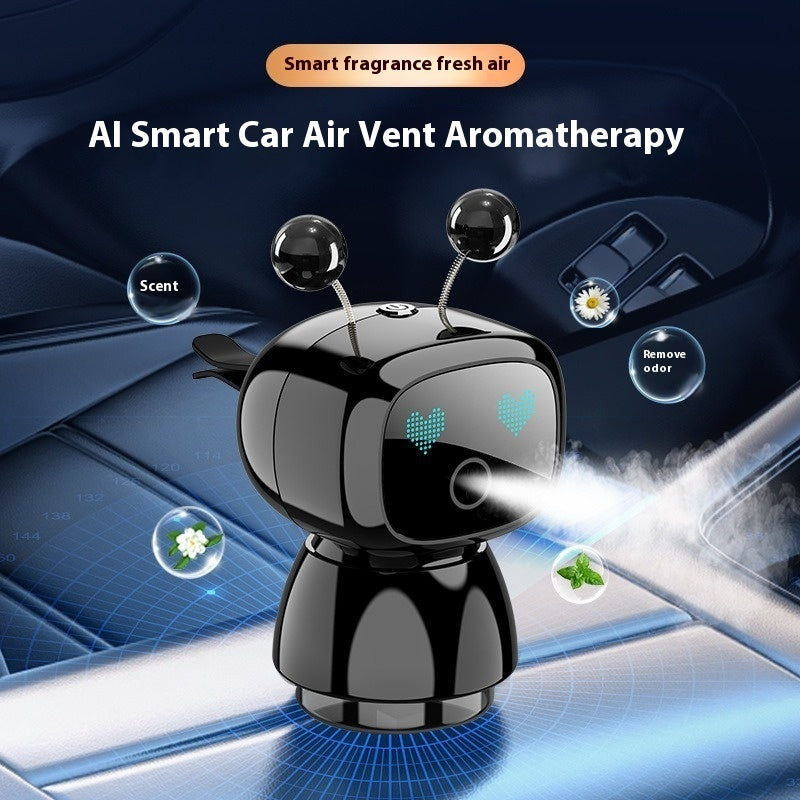 Car Robot Air Freshener – Intelligent Aromatherapy Diffuser for Car Vent | USB Rechargeable