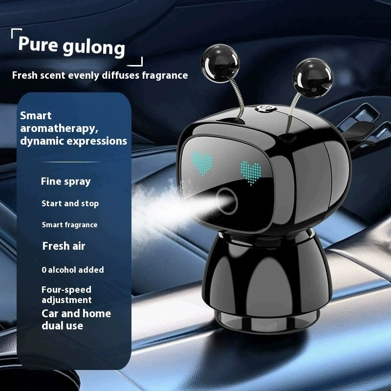 Car Robot Air Freshener – Intelligent Aromatherapy Diffuser for Car Vent | USB Rechargeable