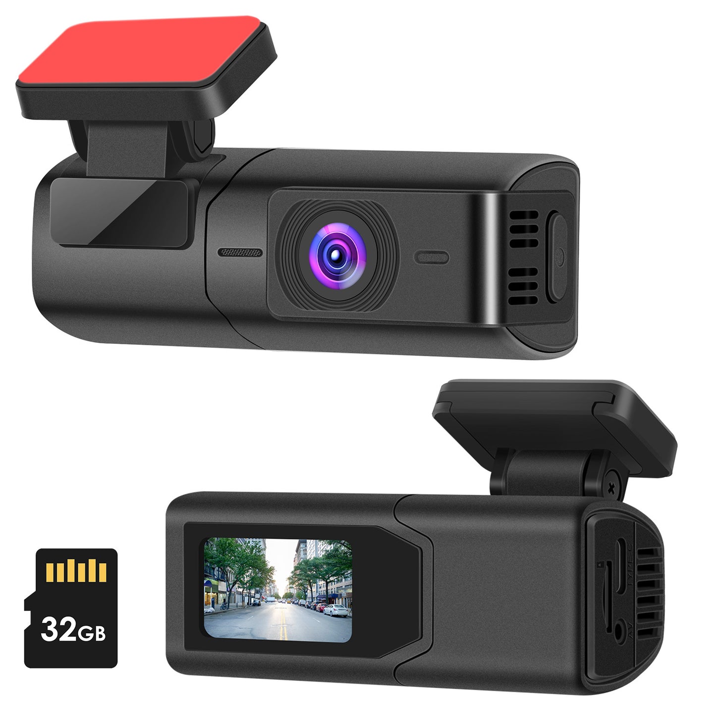 Motify 2K Smart Dash Cam with WiFi & Night Vision | 140° Wide Angle | 32GB Card Included