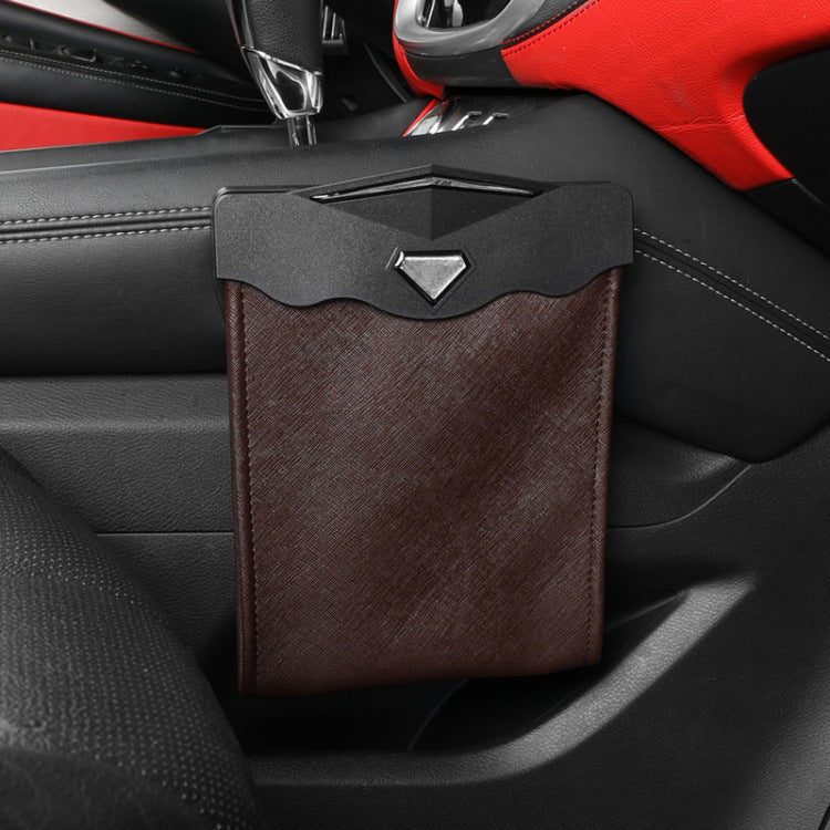 MOTIFY TECH — LED Car Trash Can & Organizer (Premium Leather with LED Light)